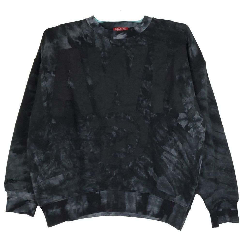 Atlanta Hawks Mitchell & Ness NBA M Medium Womens‎ Sweatshirt Black Tie Dye NWT